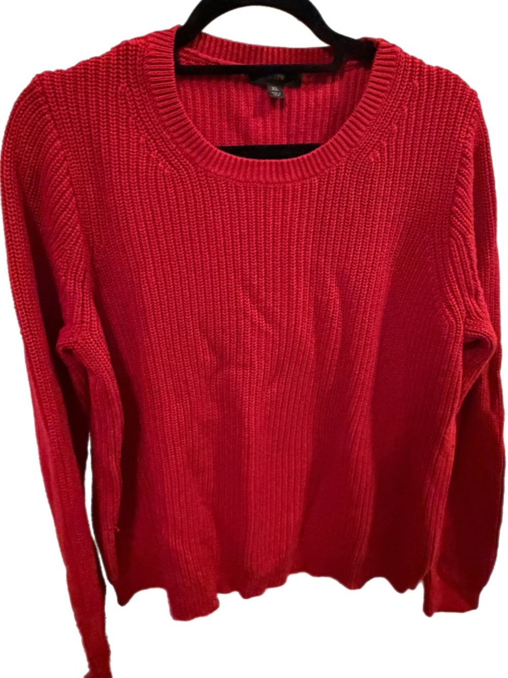 J.Crew Red Fisherman Crewneck Sweater Size XL